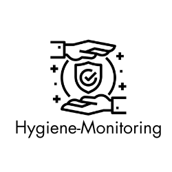 Icon für Hygiene-Monitoring bei ribogrow – Strenge Qualitätskontrollen für eine saubere und sichere Produktion.