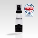 Zeigt den ribogrow Hair Booster Tonic 1er Pack, geeignet für 1 Monat Anwendung mit Dermatest Siegel